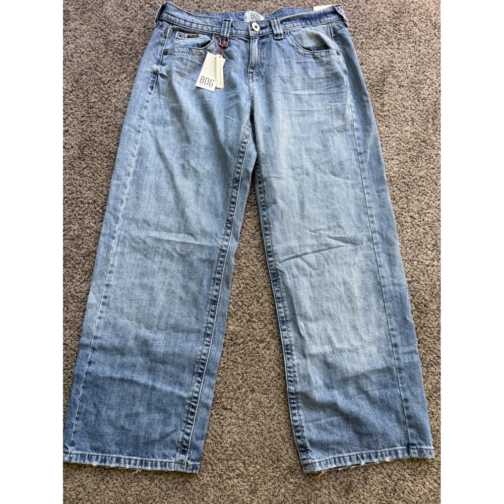 BDG Urban Outfitters Baggy Wide Leg Jeans Light Wash 31x32 Y2K Style
